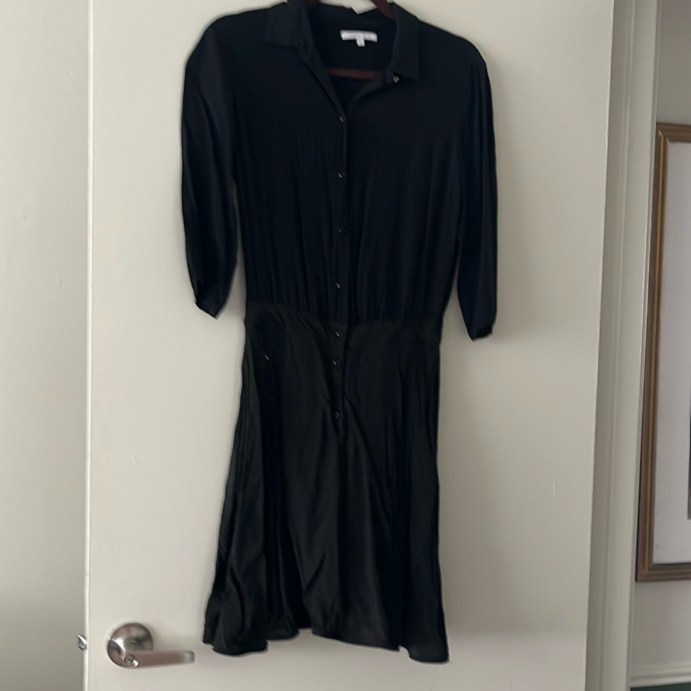 Black button down dress